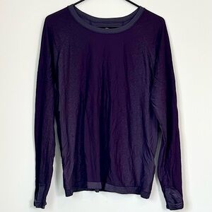 Athleta Purple Long Sleeve Performance Tee - Size: Medium